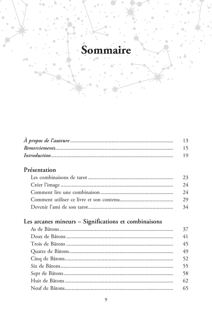 Toutes les combinaisons du Tarot