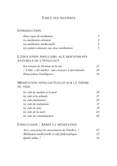 La méditation intellectuelle