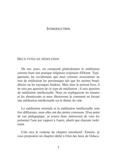 La méditation intellectuelle