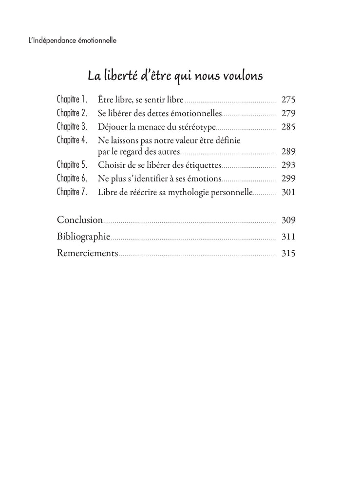 L'indépendance émotionnelle