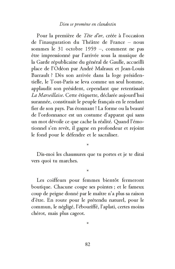 Dieu se promène en clandestin