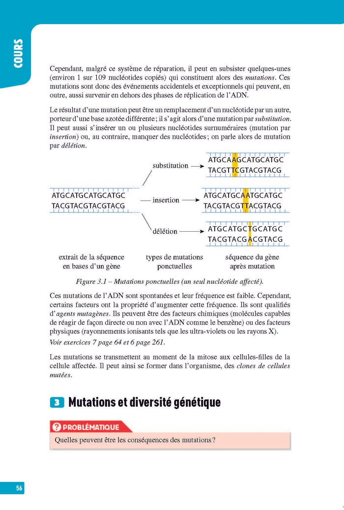 SVT Première - Interros des lycées 1re