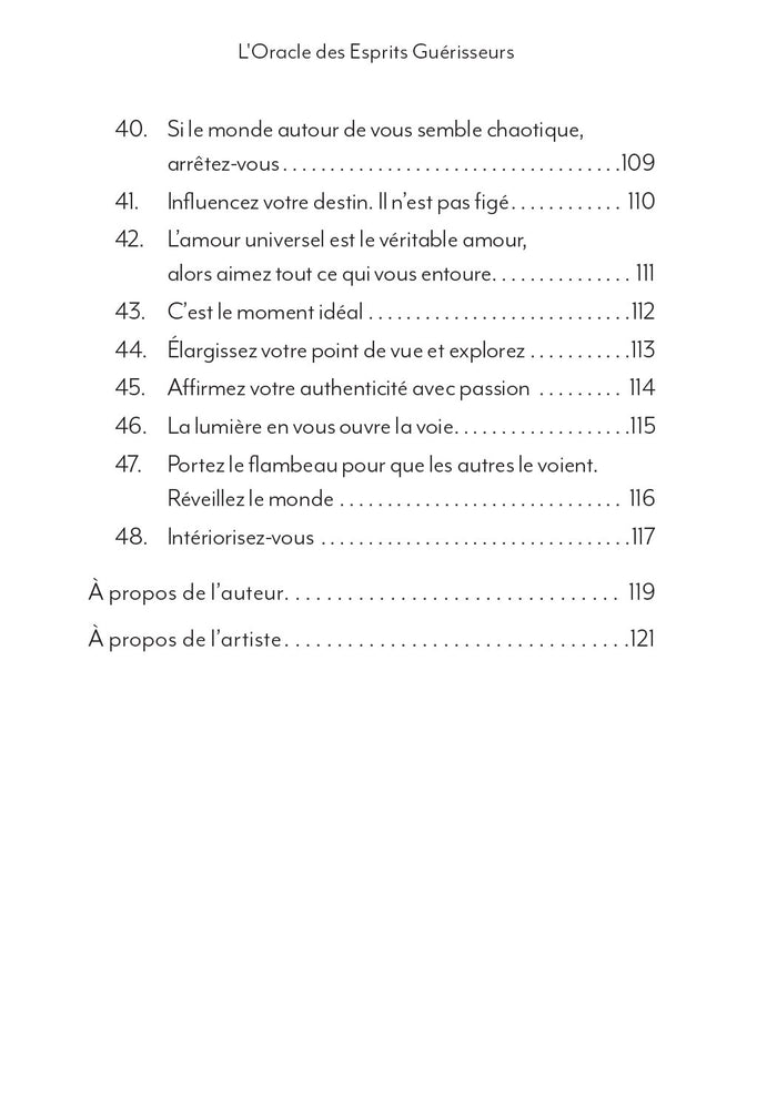 L'oracle des esprits guérisseurs