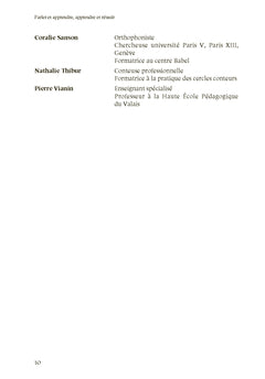 Parler et apprendre, apprendre et réussir