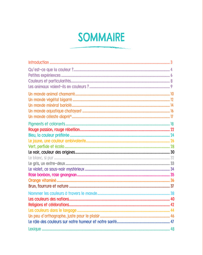 Le monde des couleurs