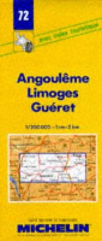 Carte routière : Angoulême - Limoges - Guéret, 72, 1/200000