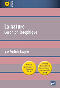 La nature. Leçon philosophique: Question de culture générale classes préparatoires HEC