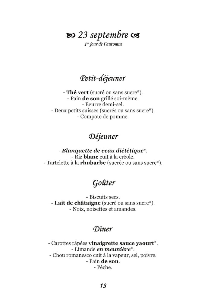 Menus d'automne pour l'hémochromatose