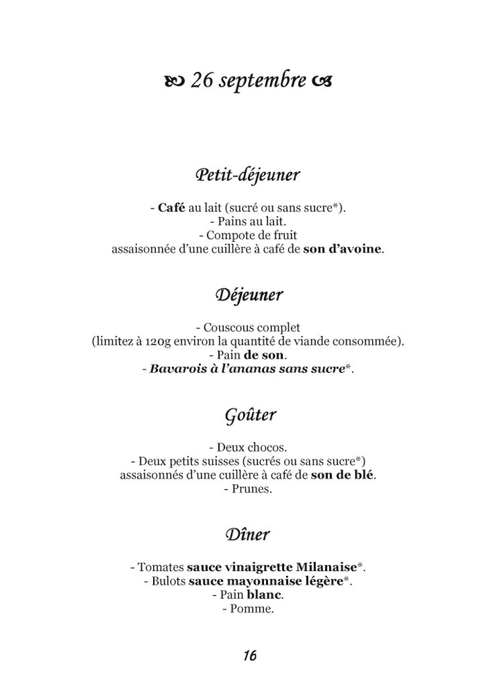 Menus d'automne pour l'hémochromatose