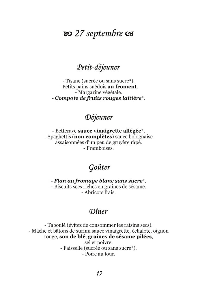 Menus d'automne pour l'hémochromatose