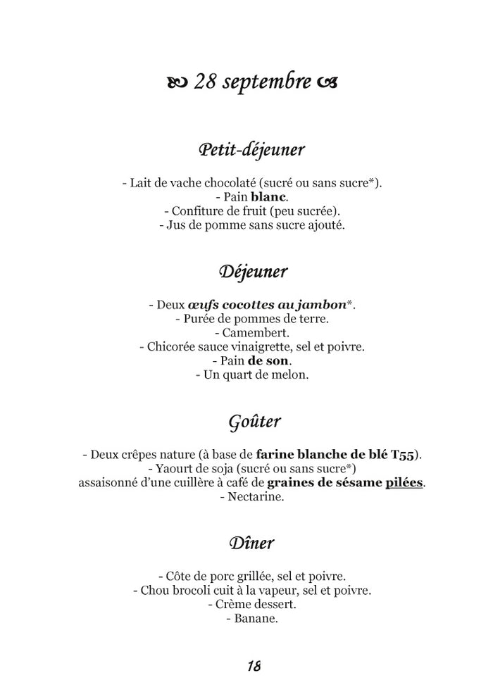 Menus d'automne pour l'hémochromatose