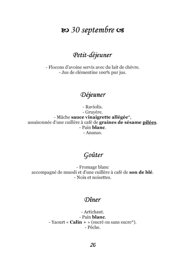 Menus d'automne pour l'hémochromatose