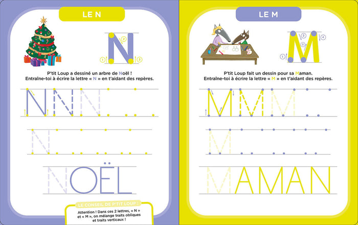 Mes activites effacables P'tit Loup - Lettres batons