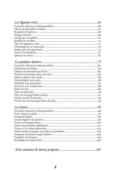 Recettes et menus pour l'hypertension.