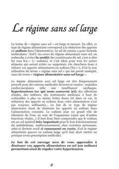 Recettes et menus pour l'hypertension.