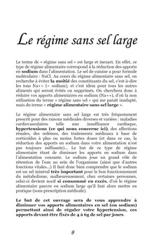 Recettes et menus pour l'hypertension.