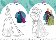 Disney La Reine des Neiges - Coloriage avec stickers (Olaf et reine Anna) - offerts