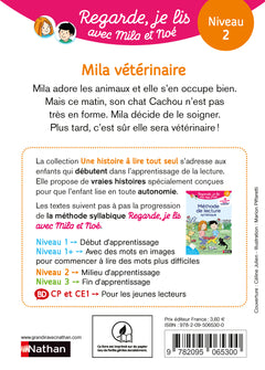 Regarde je lis ! Une histoire à lire tout seul - Mila vétérinaire niveau 2