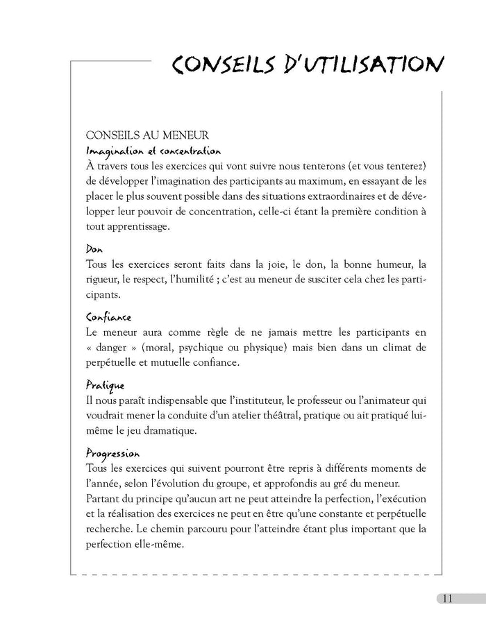 60 exercices d'entrainement au théâtre - Tome 1