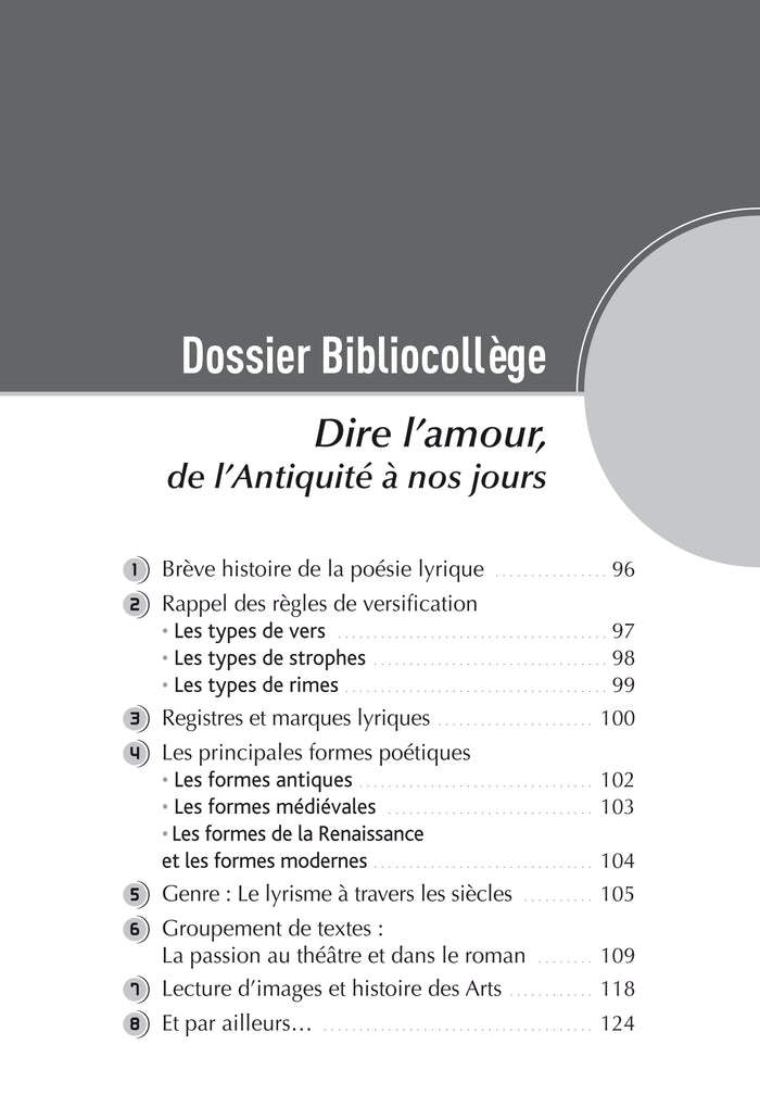 Bibliocollège - Dire l'amour