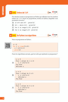 Maths Seconde - Interros des lycées 2de