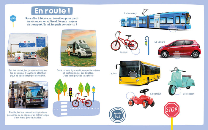 Mon livre sonore - Mon imagier sonore - Les véhicules