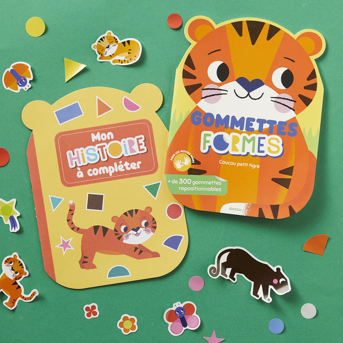 Gommettes formes - Coucou petit tigre