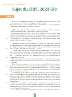 CRPE écrit Français - admissibilité - nouveau concours 2025