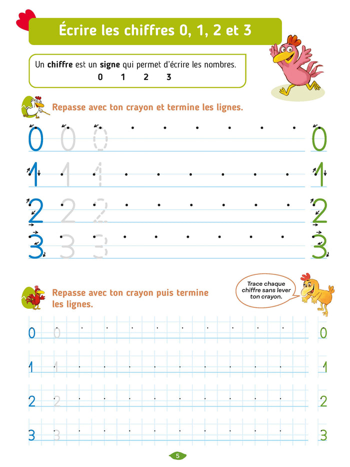Cocorico je sais lire... et compter ! Cahier de calcul avec les P'tites Poules GS CP
