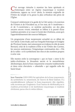 Principes et problèmes spirituels du Rite Écossais Rectifié et de sa chevalerie templière