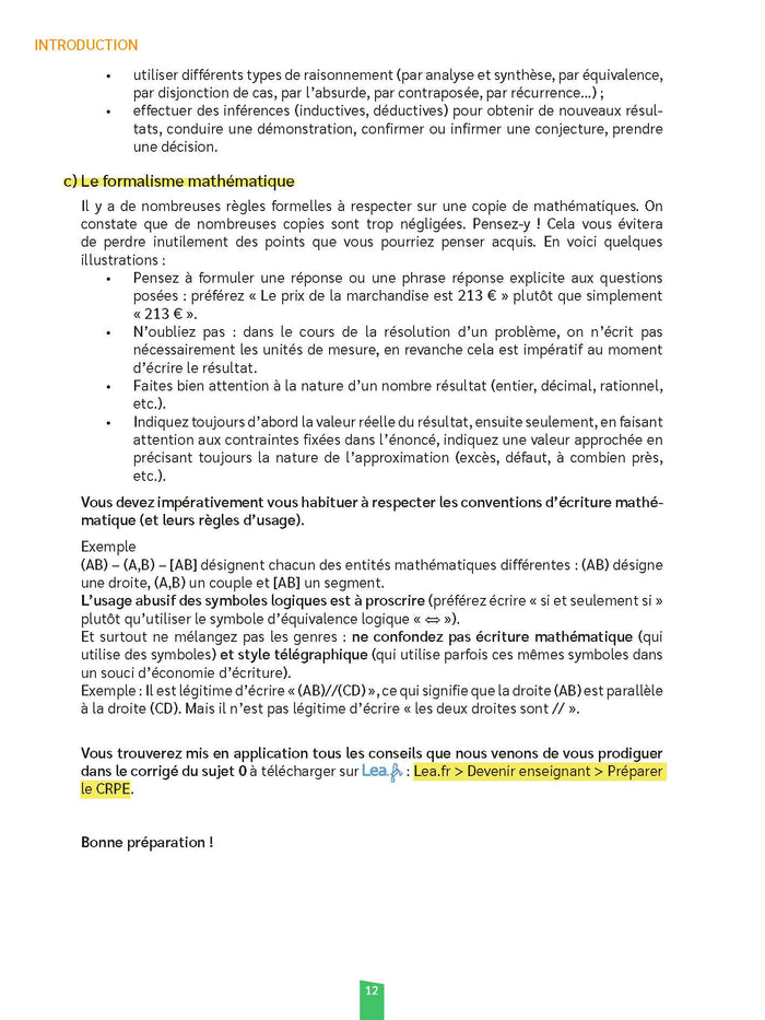 CRPE écrit Maths -admissibilité - nouveau concours 2025