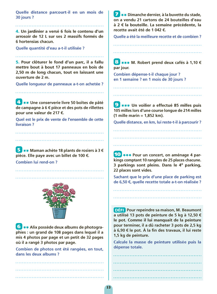 Mon cahier de problèmes de maths CM2