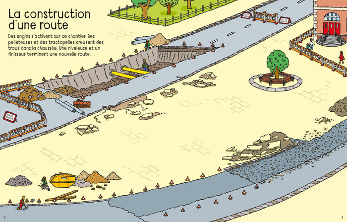 Les engins de chantier - Premiers autocollants