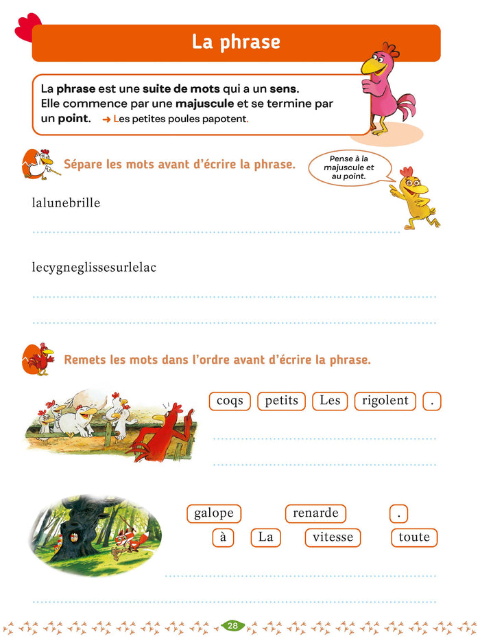 Cocorico je sais lire ! - Cahier d'orthographe avec les P'tites Poules
