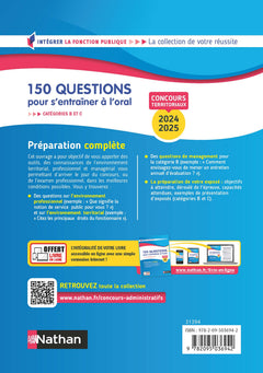 150 questions pour s'entrainer à l'oral 2024-2025 - Concours Catégorie B et C