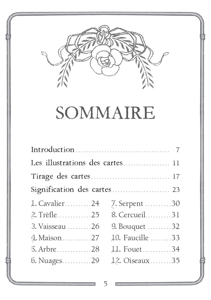 Coffret Oracle Lenormand doré