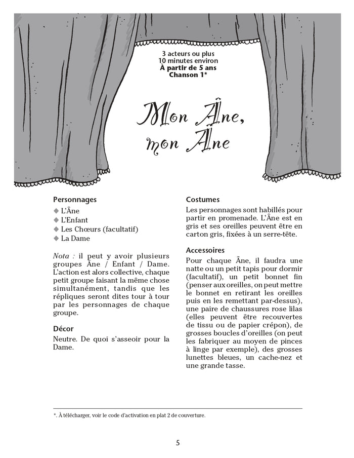 Chansons et comptines revisitées au théâtre 5-8 ans