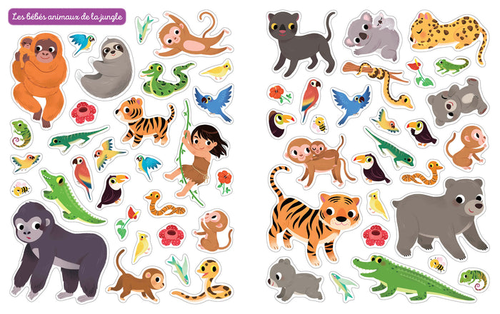 Mes 500 autocollants bébés animaux