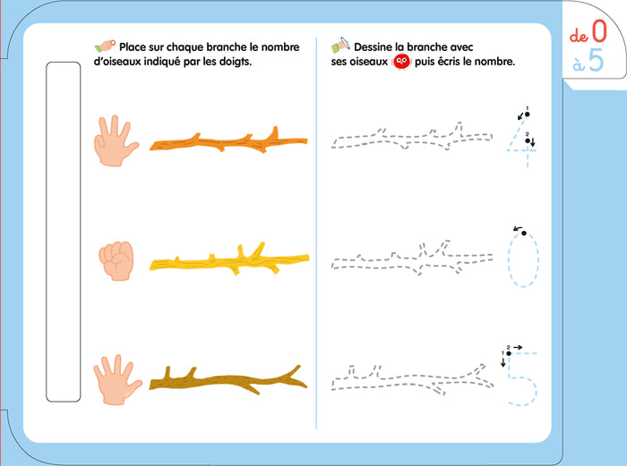 Les livres-ardoises - J'apprends les nombres de 0 à 10 en manipulant
