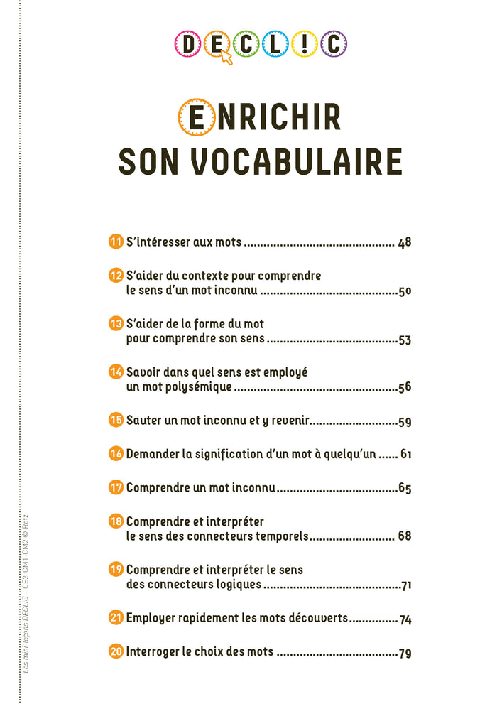 L'atelier de lecture DECLIC - Les mini-leçons CE2 - CM1 - CM2