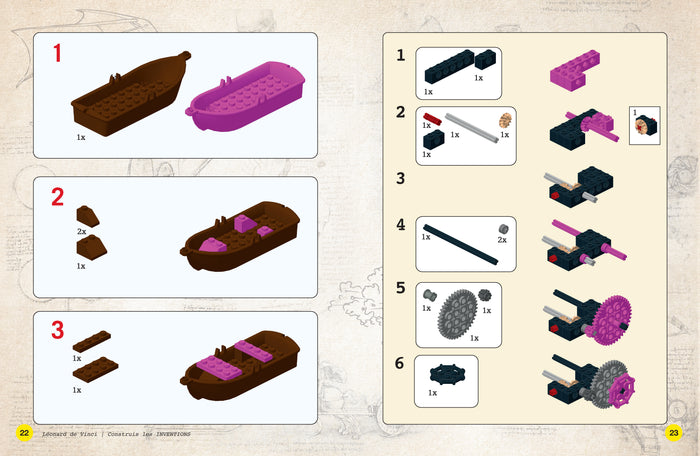 Léonard de Vinci - Construis ses inventions en briques LEGO