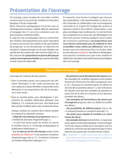 Education physique à grands pas pour la maternelle