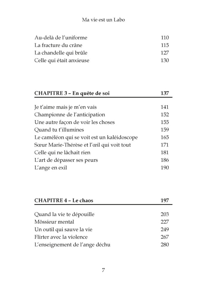 Ma vie est un Labo et la vôtre aussi