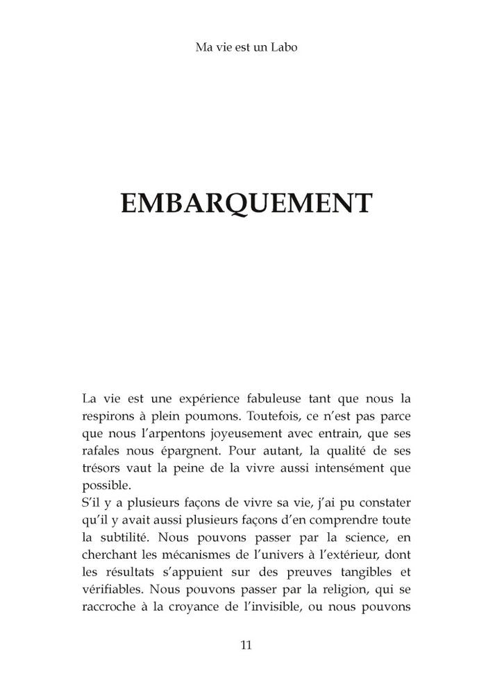 Ma vie est un Labo et la vôtre aussi