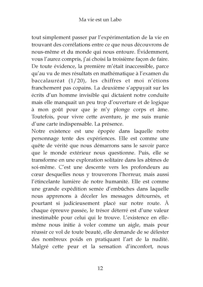 Ma vie est un Labo et la vôtre aussi