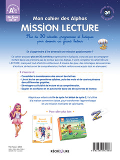 Mon cahier des Alphas - Mission Lecture