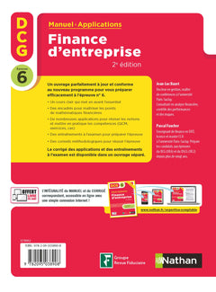 Finance d'entreprise - DCG - Epreuve 6 - Manuel et applications 2024