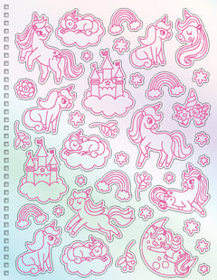 Colos velours - Incroyables licornes - Avec 30 stickers holographiques