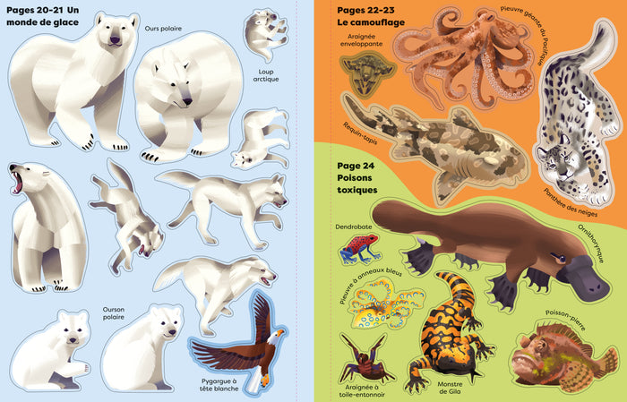 Les animaux dangereux - Mes super autocollants