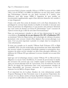 BONNES PRATIQUES, PLANIFICATION ET DIMENSIONNEMENT DES INFRASTRUCTURES DE STOCKAGE ET DE SERVEUR EN ENVIRONNEMENT VIRTUEL